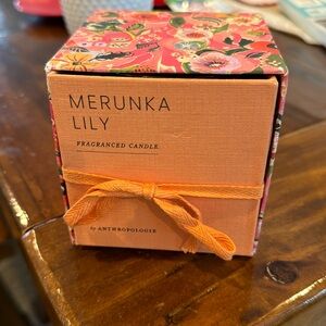 Brand new in box. Merhnka Lily candle from Anthropologie.